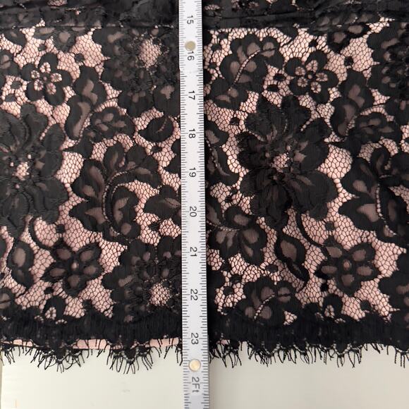 Tadashi Collection Womens 10 Lace Overlay Top Cap Sleeve Black Cocktail Glam - Picture 10 of 12
